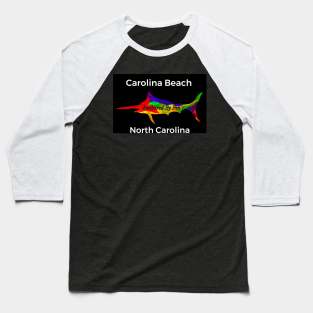 Anchored By Fin- Carolina Beach NC Baseball T-Shirt